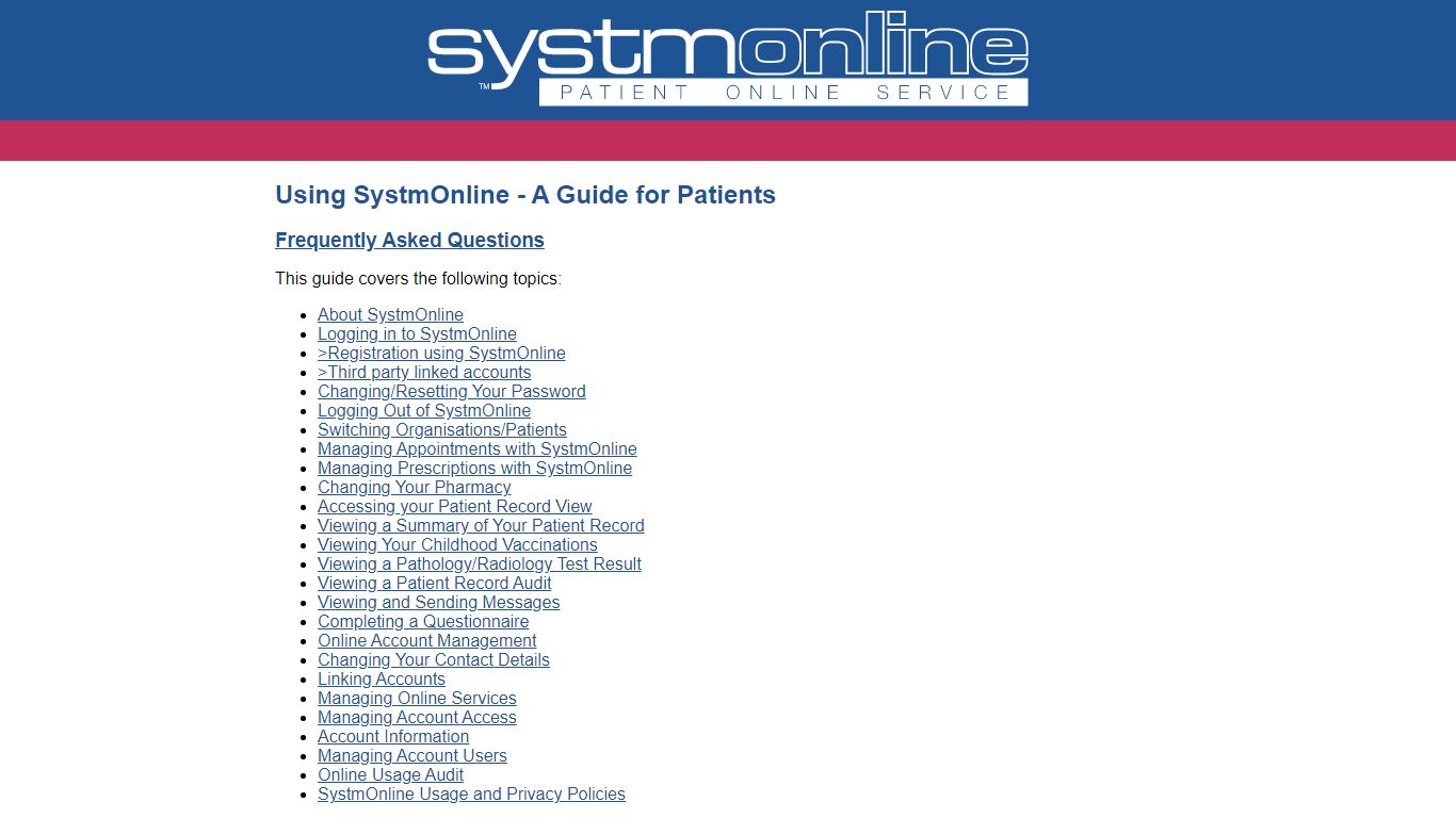 Using SystmOnline - A Guide for Patients - TPP